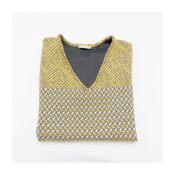 Zara Black and Yellow Embroidered Long Tunic SZM - Picture 1 of 5